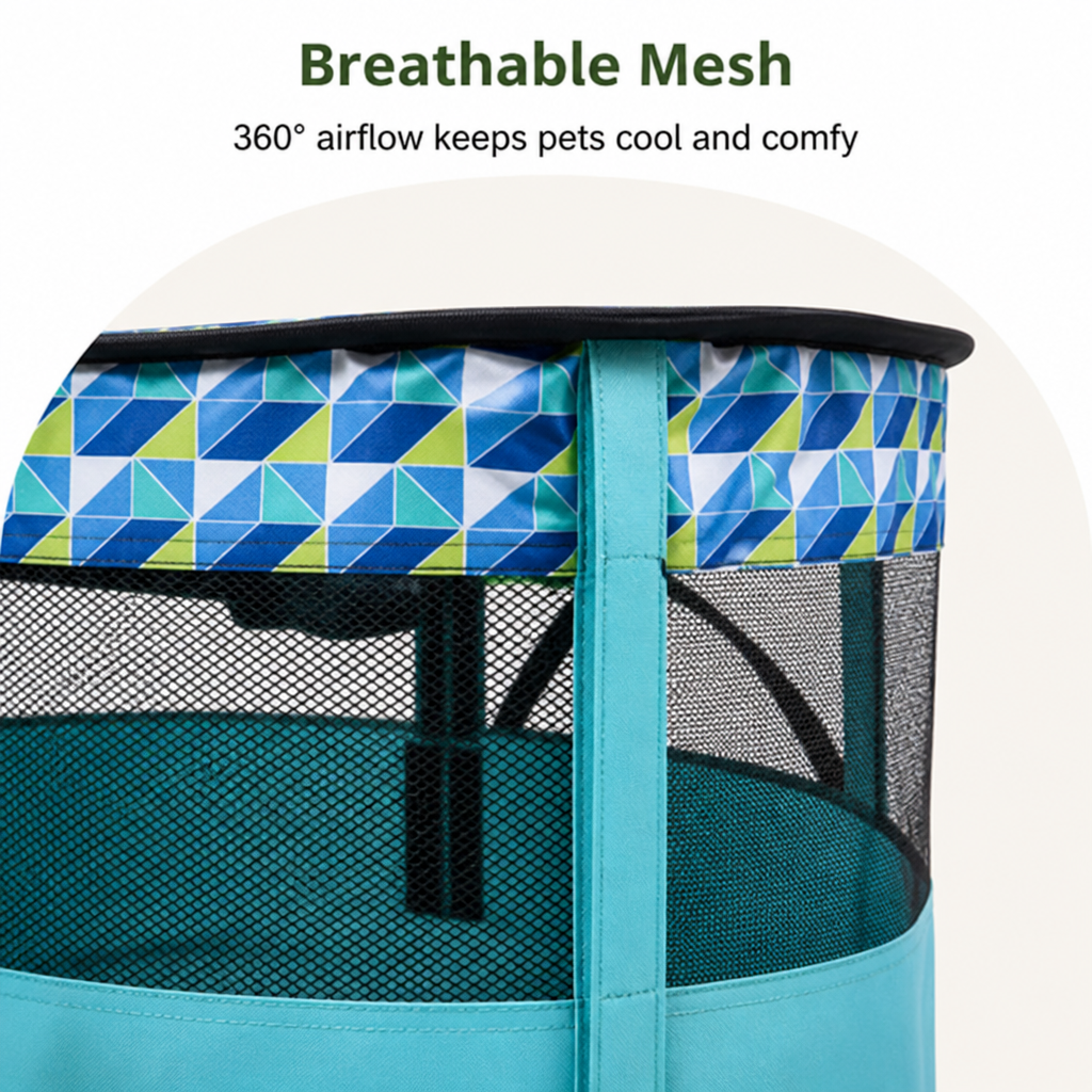 DogBedHouse Portable Foldable Breathable Mesh Pet Playpen