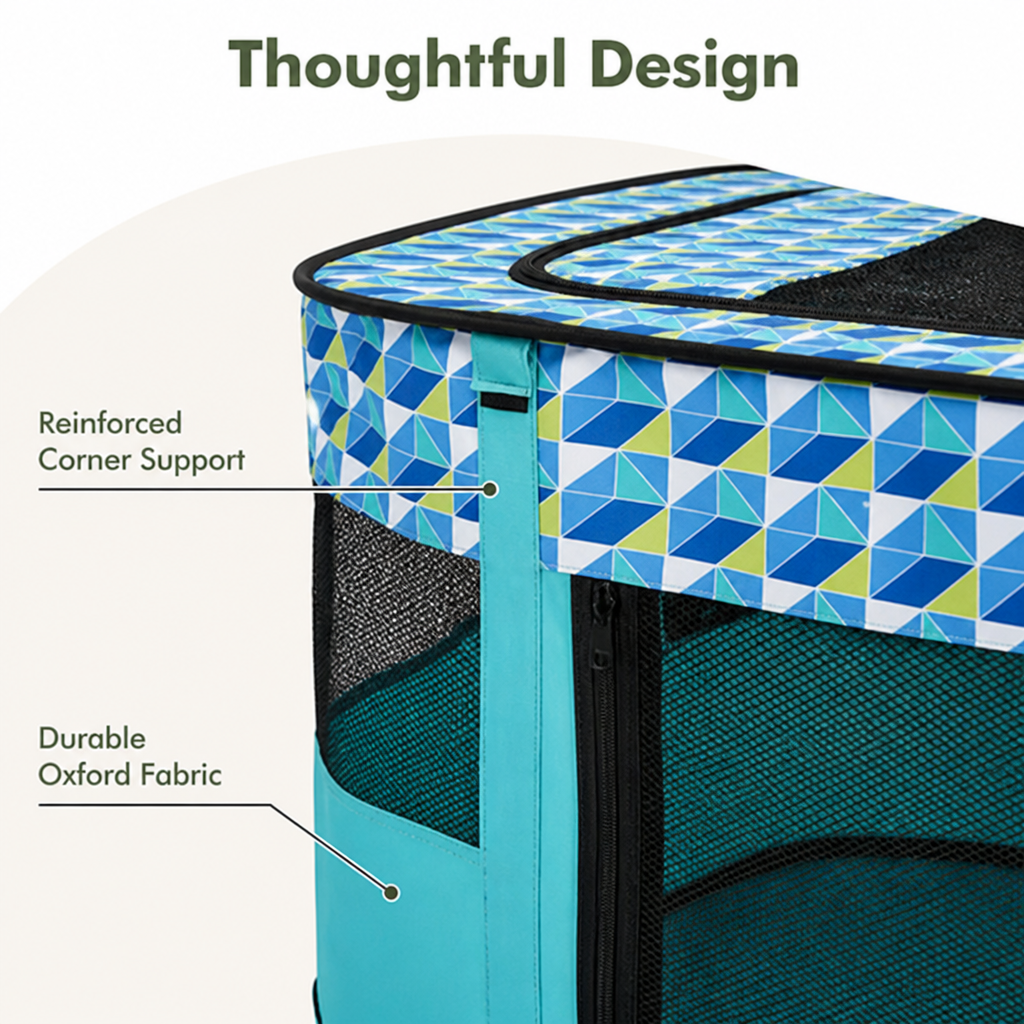 DogBedHouse Portable Foldable Breathable Mesh Pet Playpen