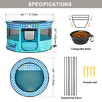 DogBedHouse Portable Foldable Breathable Mesh Pet Playpen