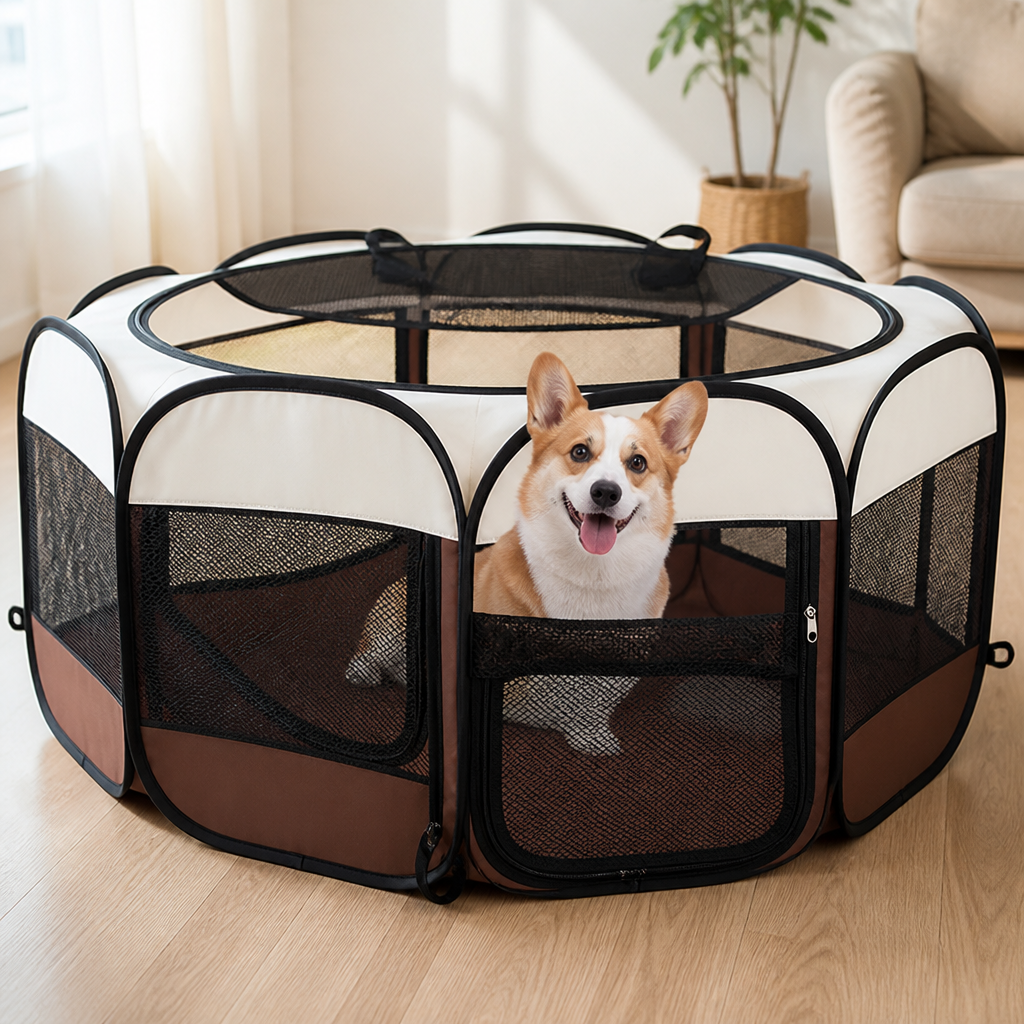 DogBedHouse Portable Foldable Oxford Cloth Pet Playpen