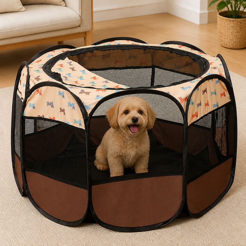 DogBedHouse Portable Foldable Oxford Cloth Pet Playpen