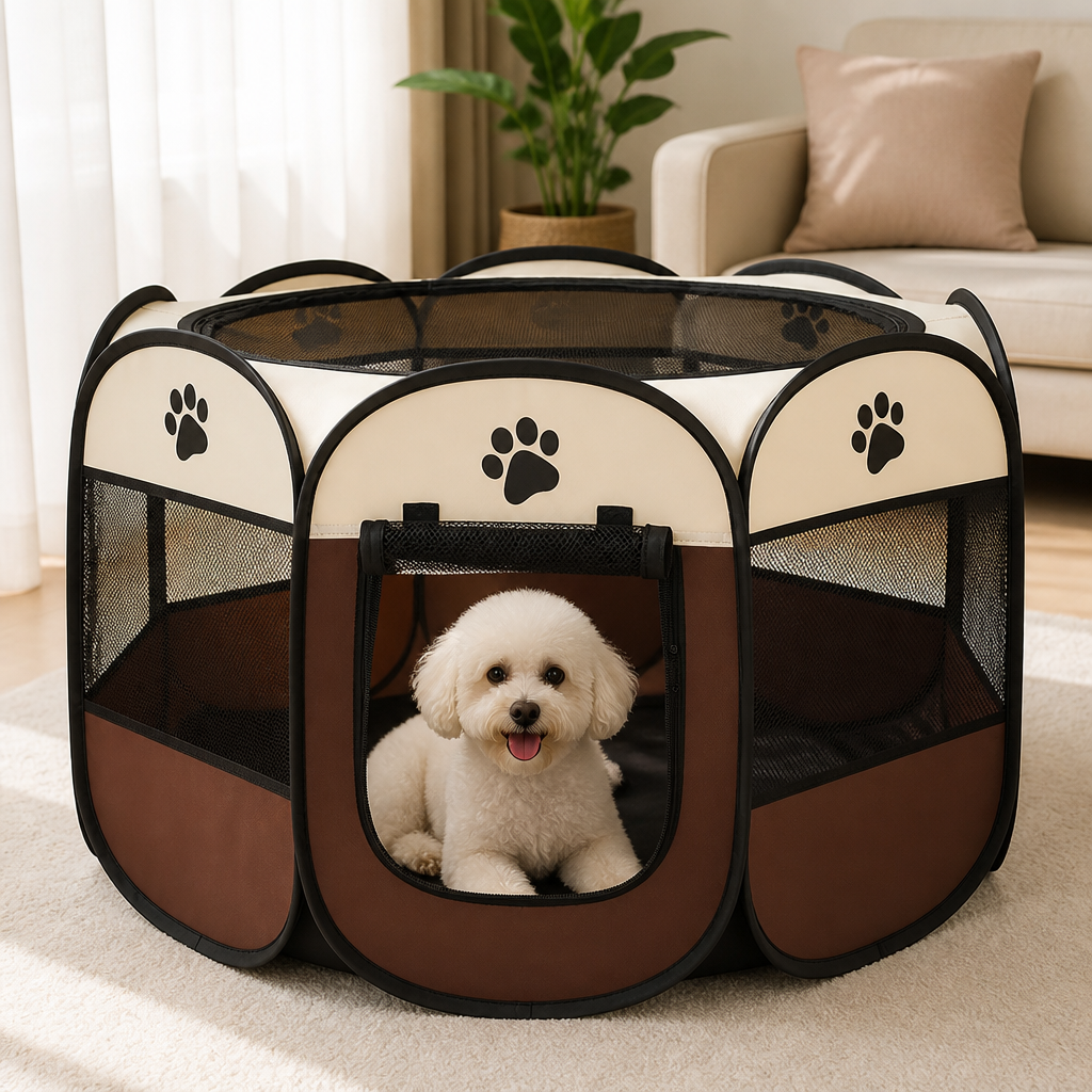 DogBedHouse Portable Foldable Oxford Cloth Pet Playpen