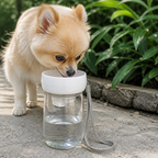 DogBedHouse Portable Food-Grade Pet Water Bottle (Lanyard)