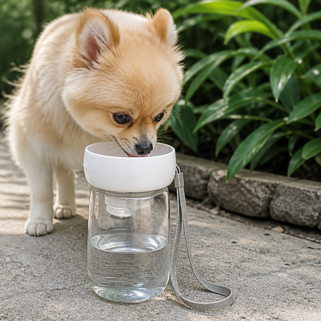 DogBedHouse Portable Food-Grade Pet Water Bottle (Lanyard)