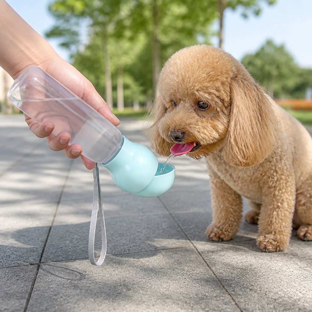DogBedHouse Portable Food-Grade Pet Water Bottle (Lanyard)