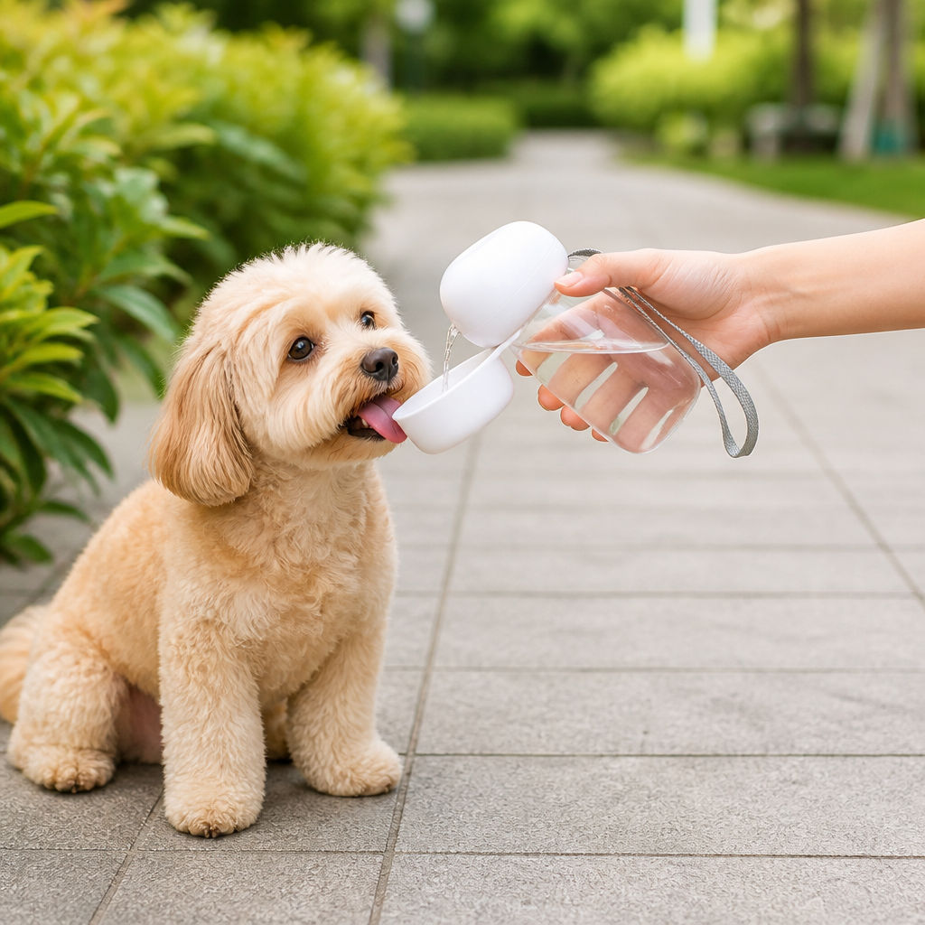 DogBedHouse Portable Food-Grade Pet Water Bottle (Lanyard)