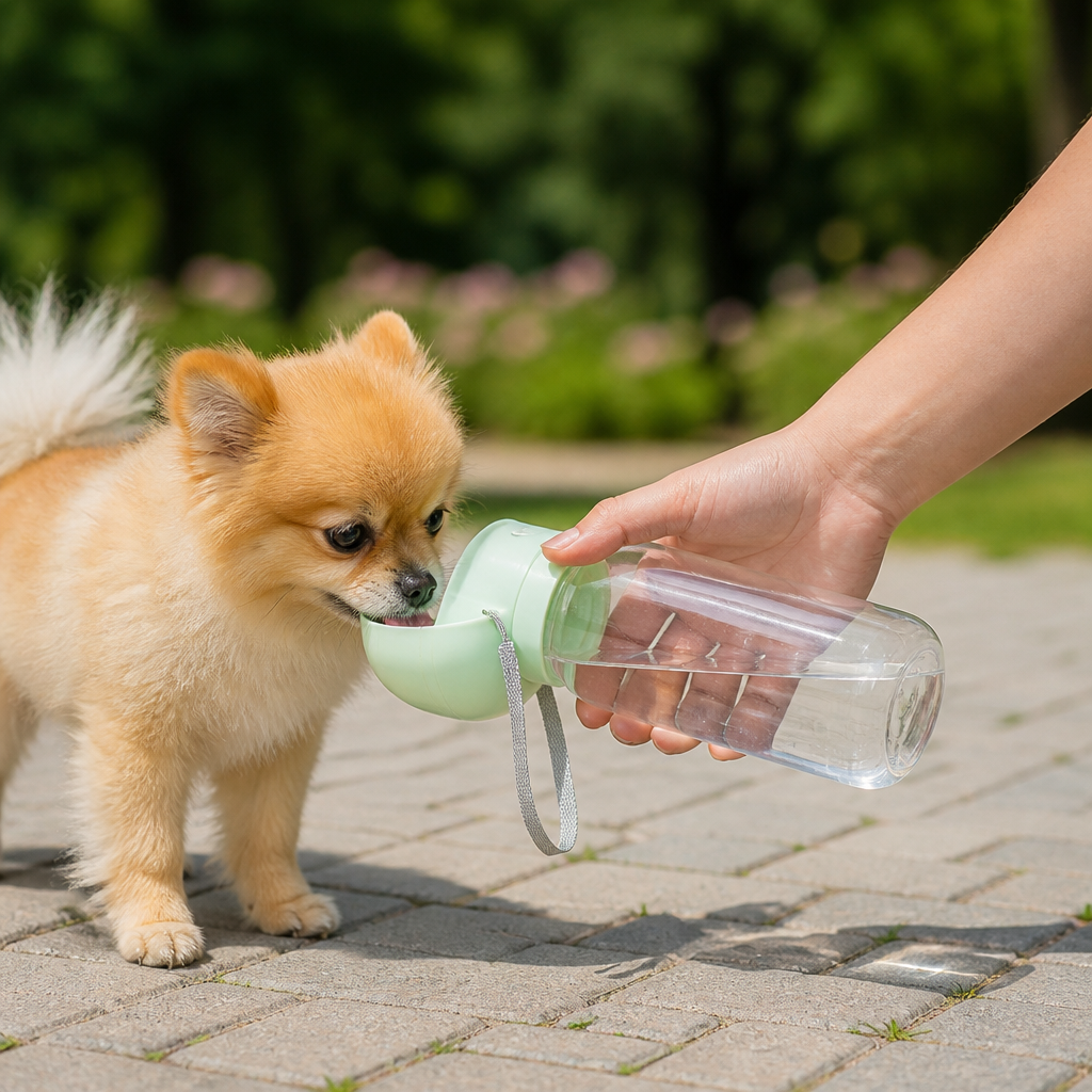 DogBedHouse Portable Food-Grade Pet Water Bottle (Lanyard)