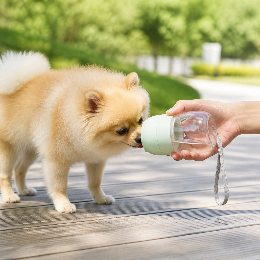 DogBedHouse Portable Food-Grade Pet Water Bottle (Lanyard)