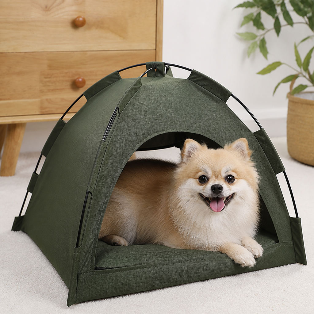 DogBedHouse Portable & Machine-Washable Teepee Bed