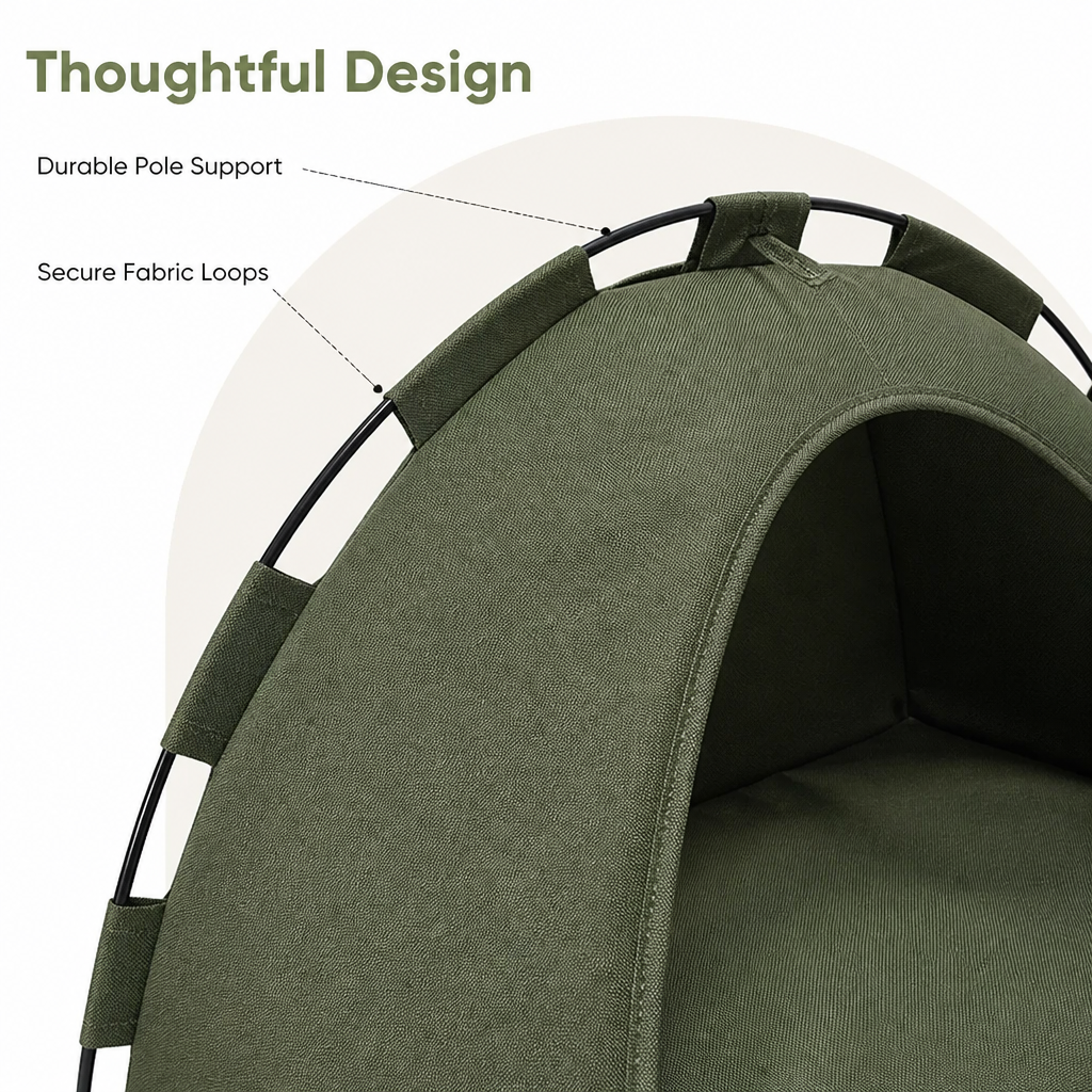 DogBedHouse Portable & Machine-Washable Teepee Bed