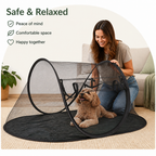 DogBedHouse Portable Pop-Up Breathable Mesh Pet Tent (With Storage Bag)