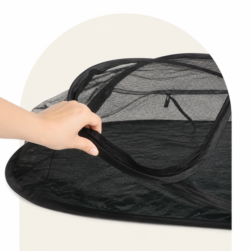 DogBedHouse Portable Pop-Up Breathable Mesh Pet Tent (With Storage Bag)