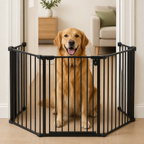 DogBedHouse Pressure-Mount Auto-Close Steel Baby & Pet Gate