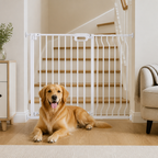 DogBedHouse Pressure-Mount Auto-Close Steel Baby & Pet Gate