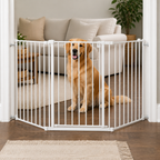 DogBedHouse Pressure-Mount Auto-Close Steel Baby & Pet Gate