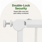 DogBedHouse Pressure-Mount Auto-Close Steel Baby & Pet Gate