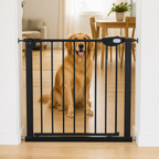 DogBedHouse Pressure-Mounted Auto-Close & Double Lock Pet Gate