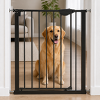 DogBedHouse Pressure-Mounted Auto-Close & Double Lock Pet Gate