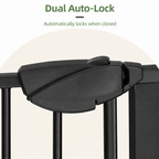 DogBedHouse Pressure-Mounted Auto-Close & Double Lock Pet Gate
