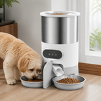 DogBedHouse Programmable Portion Control Automatic Pet Feeder (Removable Stainless Steel Bowl)