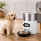 DogBedHouse Programmable Portion Control Automatic Pet Feeder (Removable Stainless Steel Bowl)