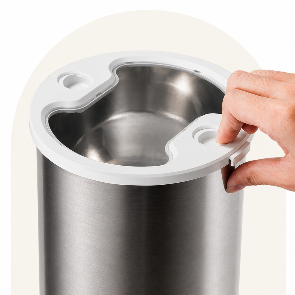 DogBedHouse Programmable Portion Control Automatic Pet Feeder (Removable Stainless Steel Bowl)