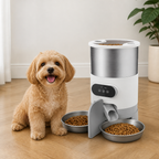 DogBedHouse Programmable Portion Control Automatic Pet Feeder (Removable Stainless Steel Bowl)