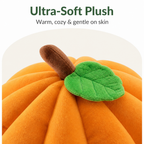 DogBedHouse Pumpkin-Shaped Plush PP Cotton & Non-Slip Pet House (Removable Cushion)