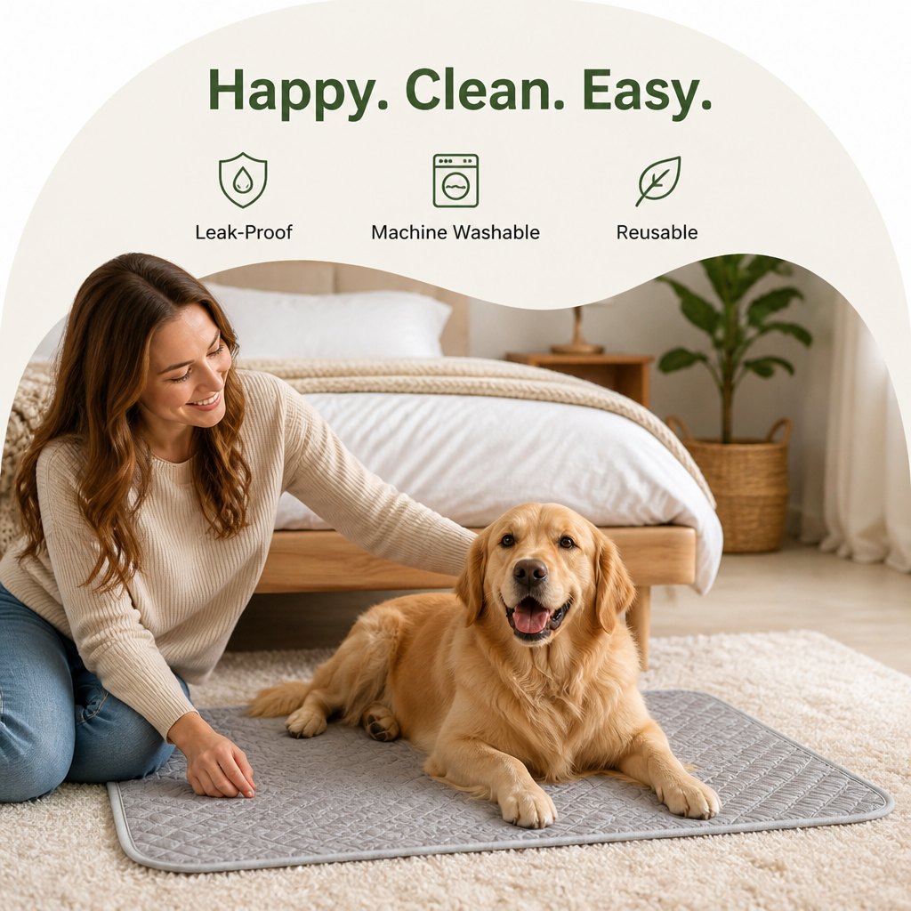 DogBedHouse Quick-Absorb & Leak-Proof Washable Pet Training Pad