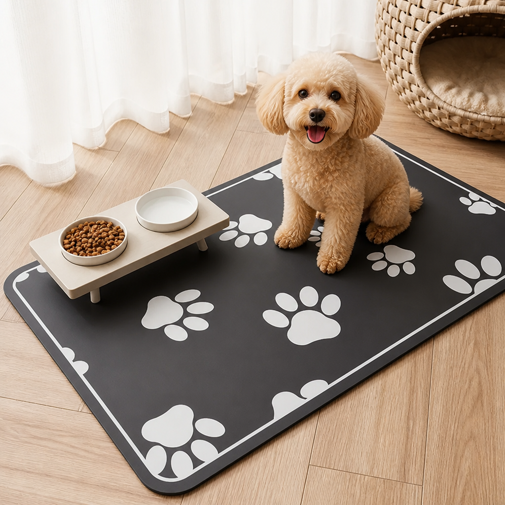 DogBedHouse Quick-Dry Diatomite & Non-Slip Feeding Mat