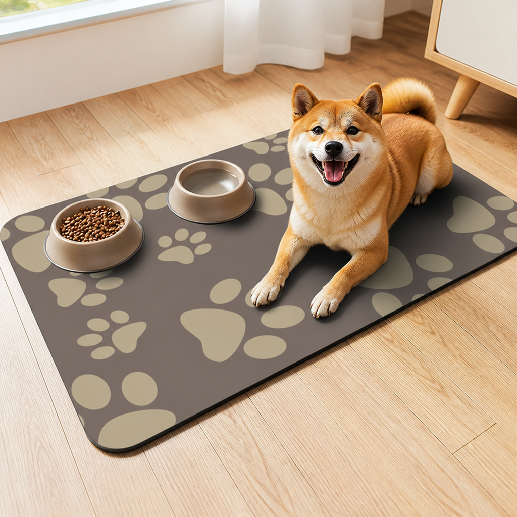 DogBedHouse Quick-Dry Diatomite & Non-Slip Feeding Mat