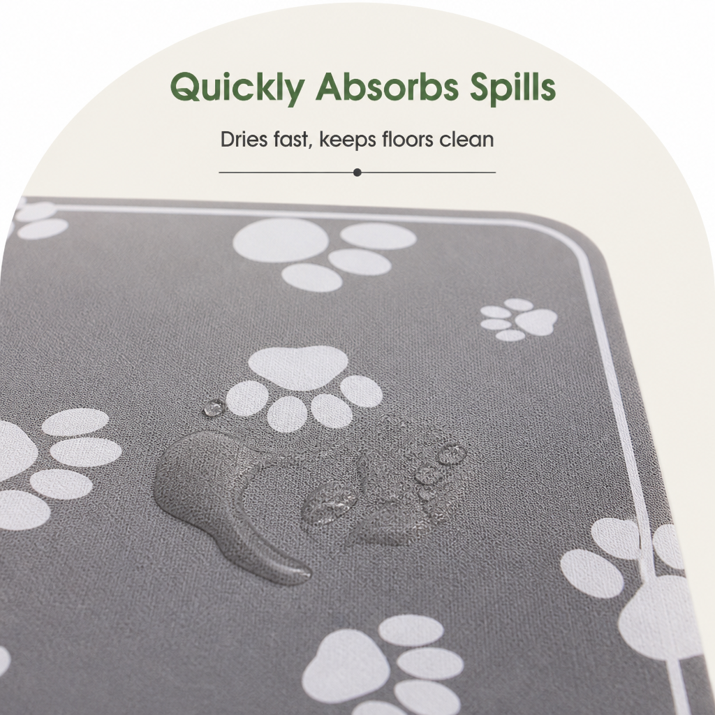 DogBedHouse Quick-Dry Diatomite & Non-Slip Feeding Mat