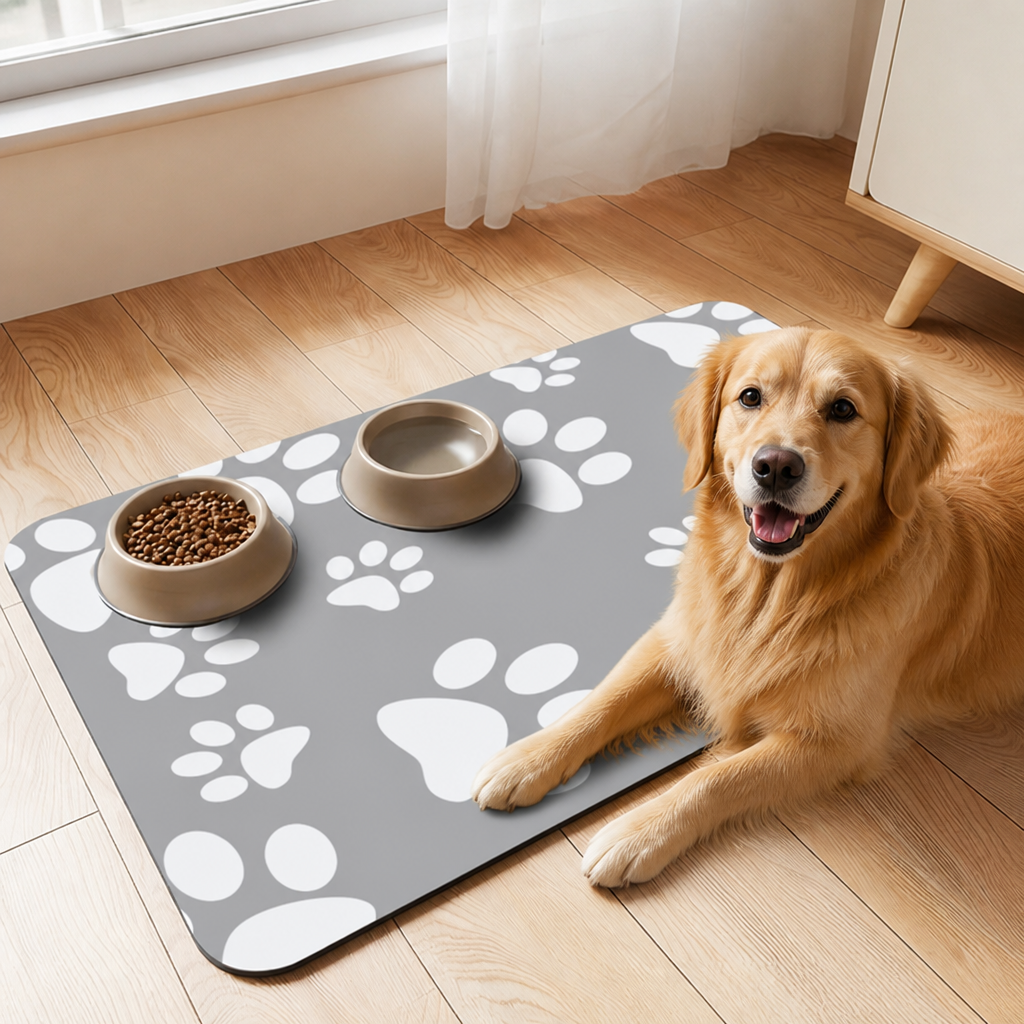 DogBedHouse Quick-Dry Diatomite & Non-Slip Feeding Mat