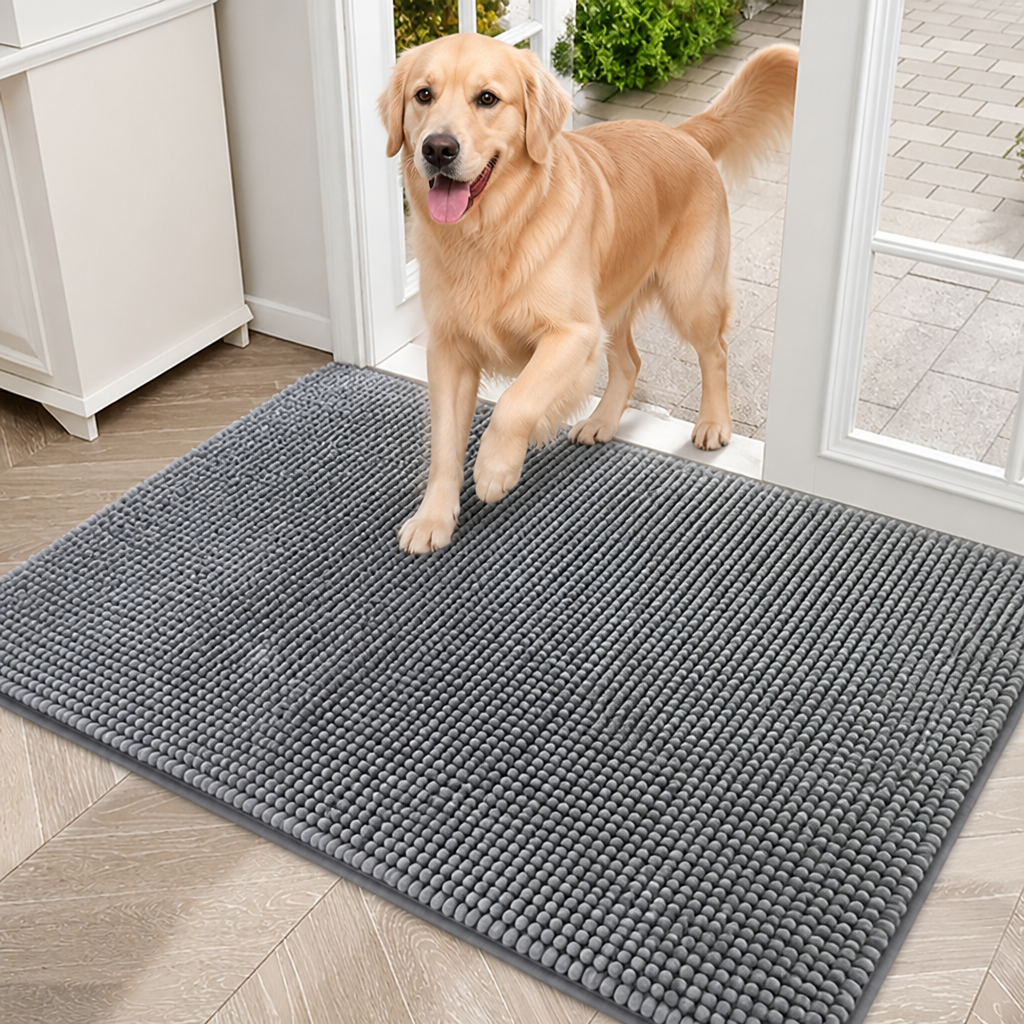 DogBedHouse Quick-Dry Microfiber Absorbent & Non-Slip Dog Mat