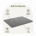 DogBedHouse Quick-Dry Microfiber & Non-Slip Dog Door Mat