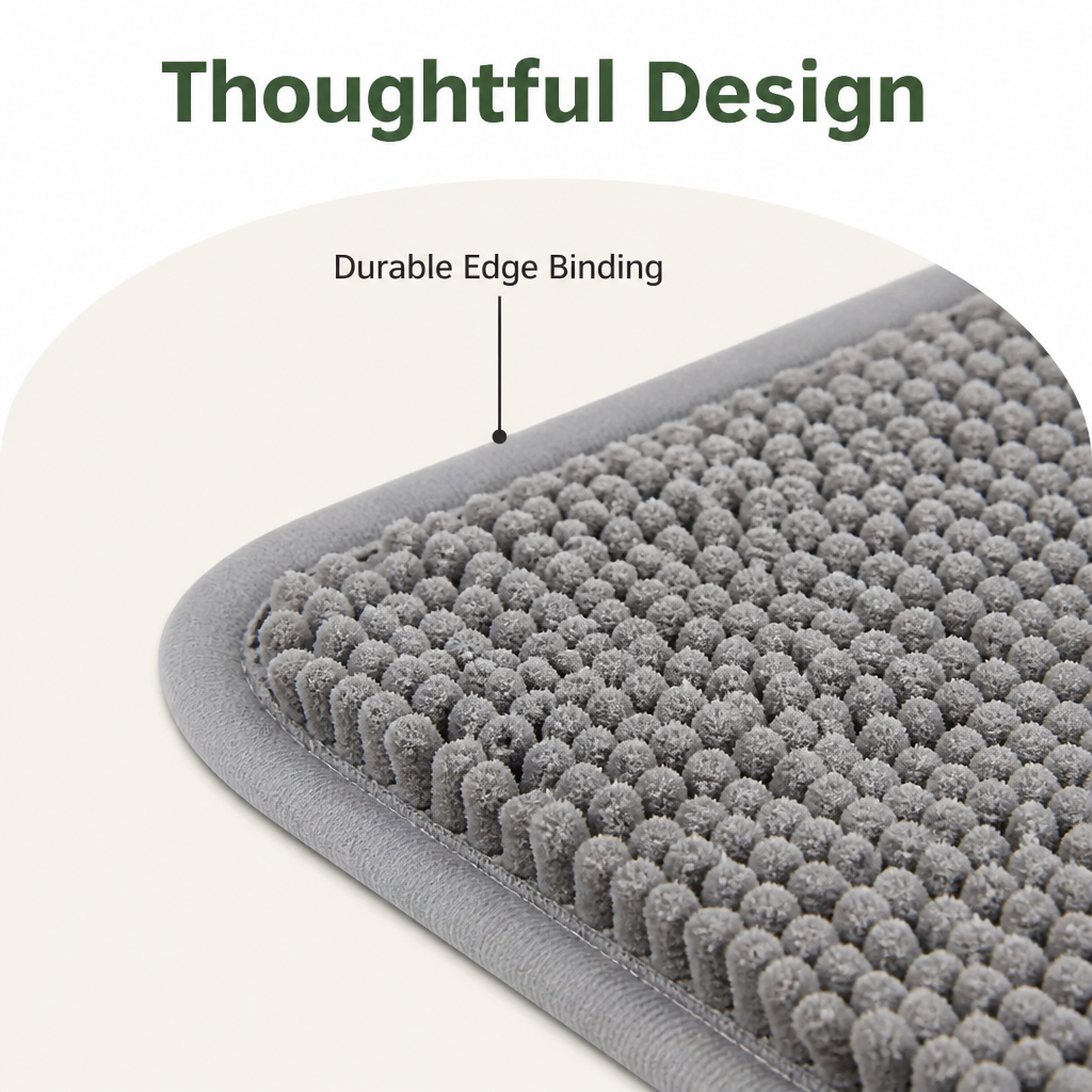 DogBedHouse Quick-Dry Microfiber & Non-Slip Dog Door Mat