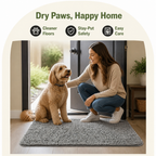 DogBedHouse Quick-Dry Microfiber & Non-Slip Dog Door Mat