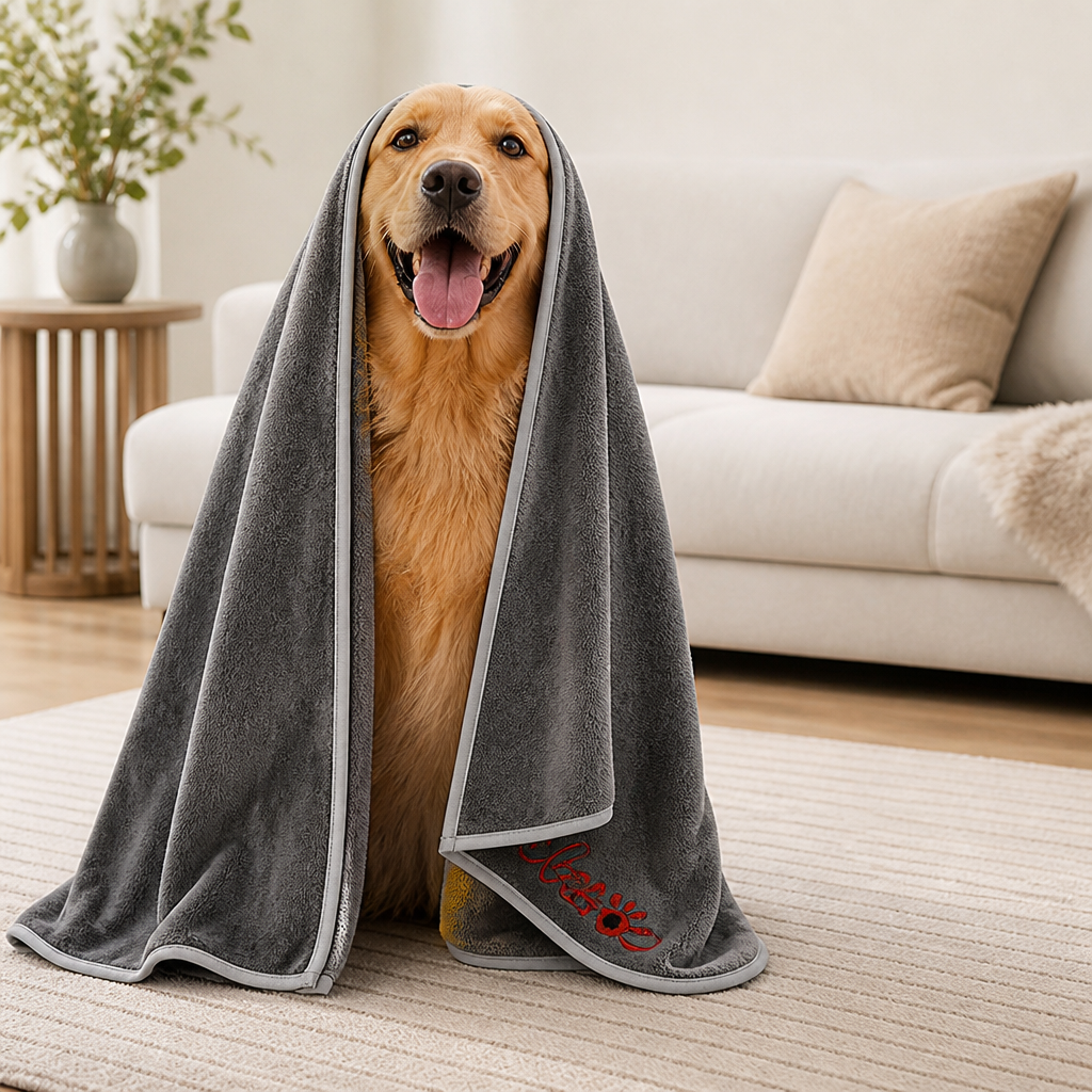 DogBedHouse Quick-Dry & Super Absorbent Pet Towel