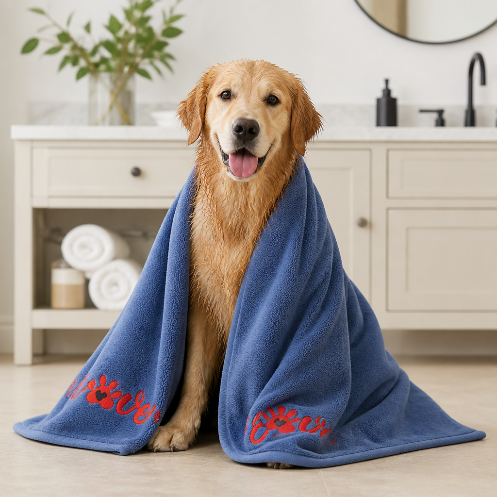 DogBedHouse Quick-Dry & Super Absorbent Pet Towel