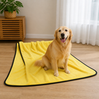 DogBedHouse Quick-Dry Ultra-Fine Fiber & Super-Absorbent Pet Towel (Machine Washable)