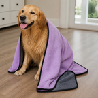DogBedHouse Quick-Dry Ultra-Fine Fiber & Super-Absorbent Pet Towel (Machine Washable)