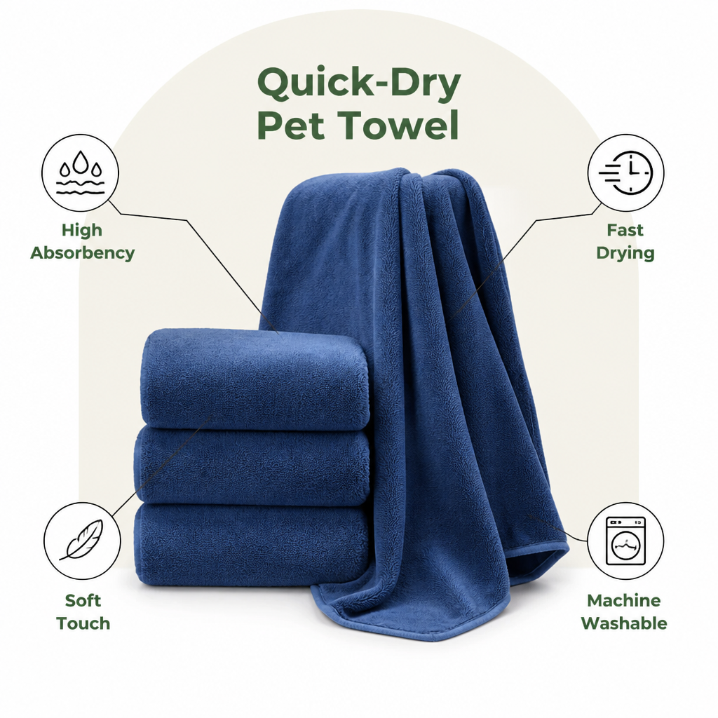 DogBedHouse Quick-Drying & Highly Absorbent Pet Towel