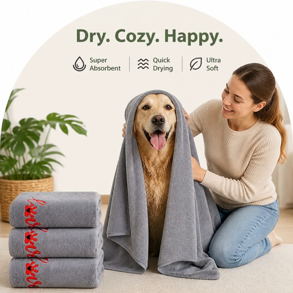 DogBedHouse Quick-Drying & Highly Absorbent Pet Towel