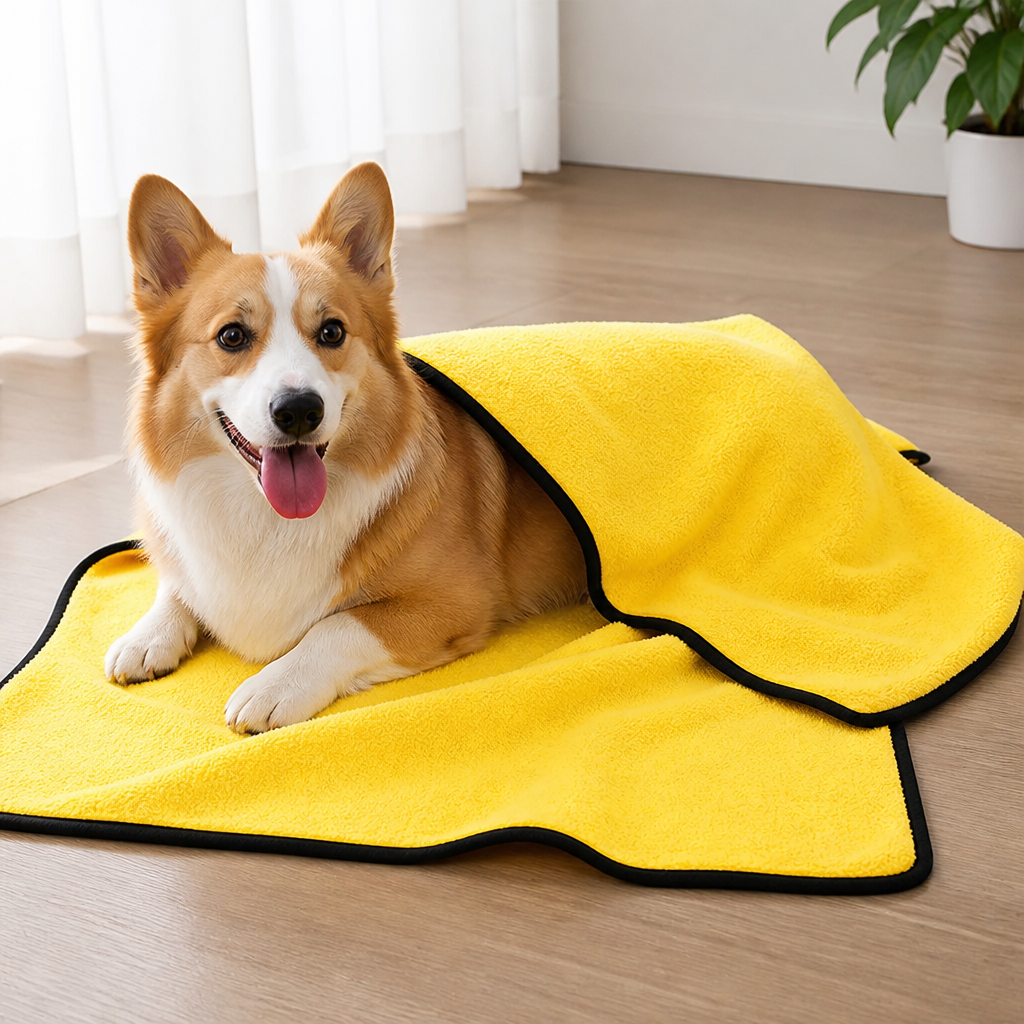 DogBedHouse Quick-Drying & Ultra-Absorbent Pet Towel (Multiple Sizes)