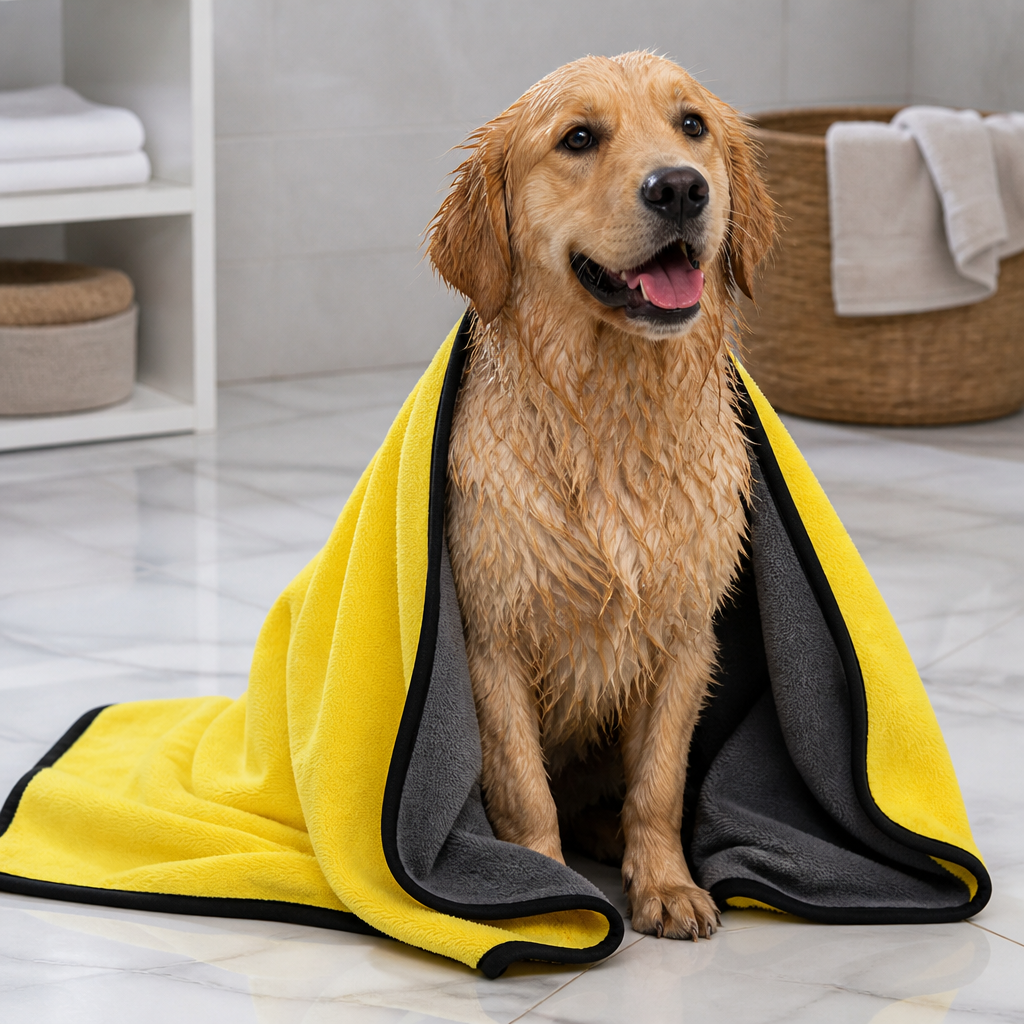 DogBedHouse Quick-Drying & Ultra-Absorbent Pet Towel (Multiple Sizes)
