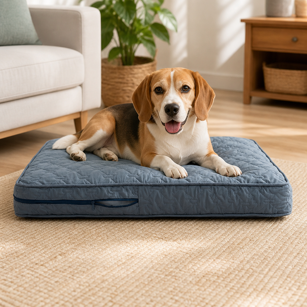 DogBedHouse Quilted Brushed Waterproof & Anti-Slip Dog Bed Cover