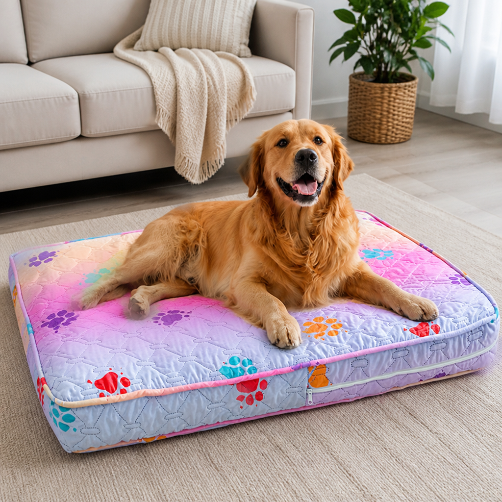 DogBedHouse Quilted Brushed Waterproof & Anti-Slip Dog Bed Cover