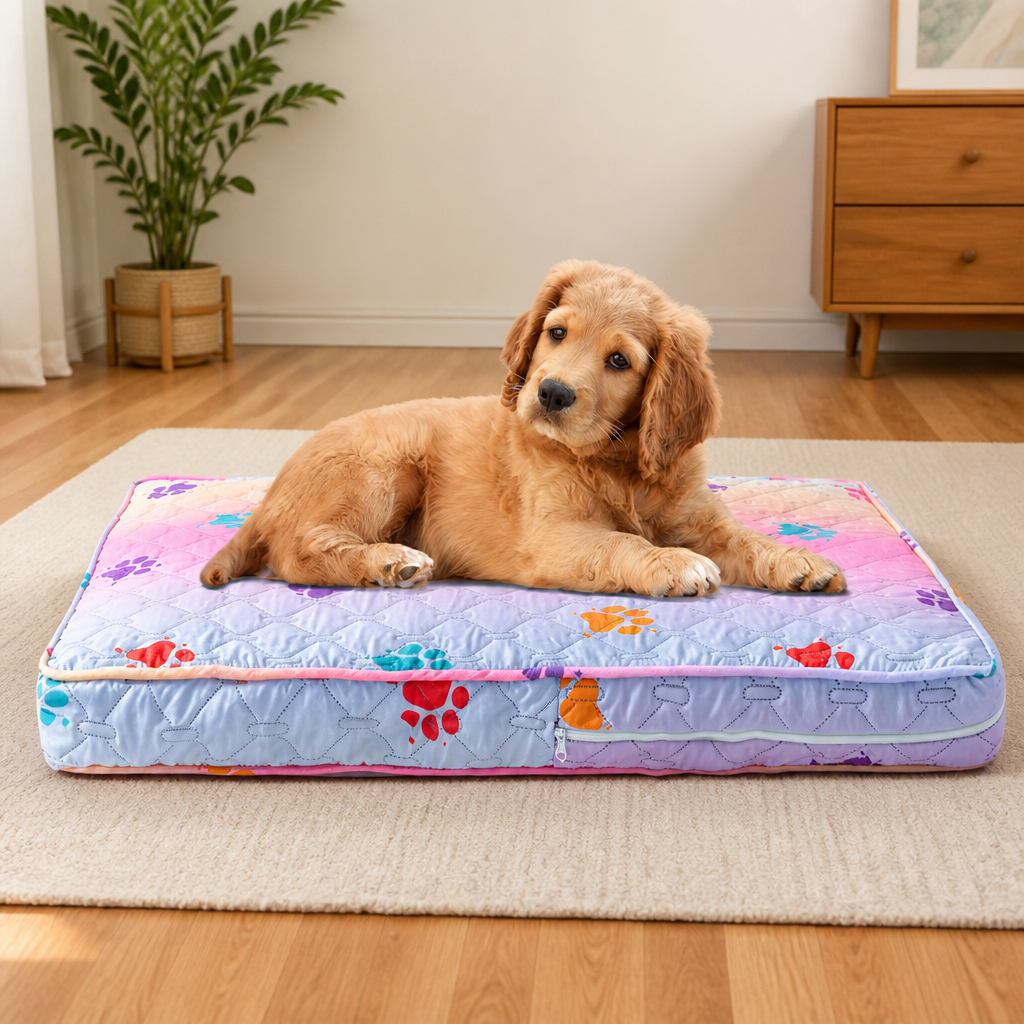 DogBedHouse Quilted Brushed Waterproof & Anti-Slip Dog Bed Cover