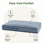 DogBedHouse Quilted Brushed Waterproof & Anti-Slip Dog Bed Cover