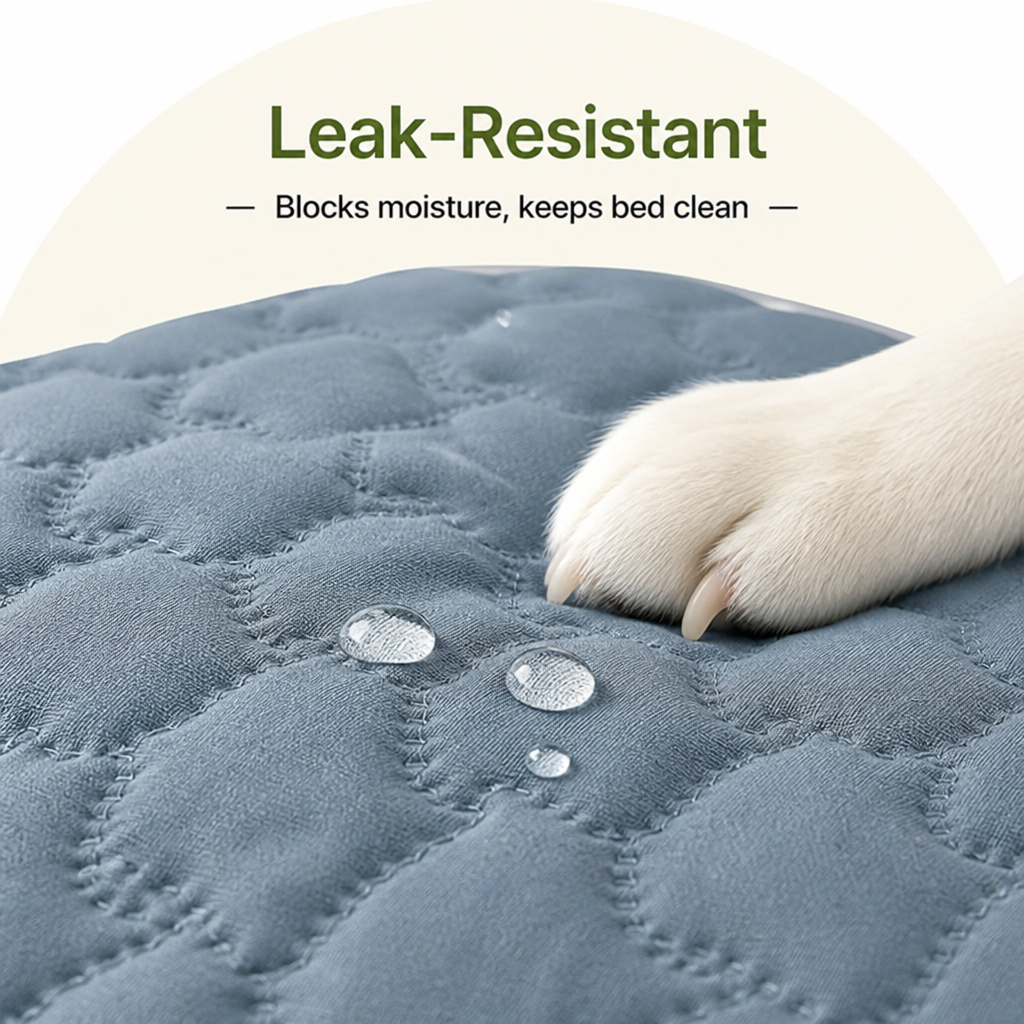 DogBedHouse Quilted Brushed Waterproof & Anti-Slip Dog Bed Cover